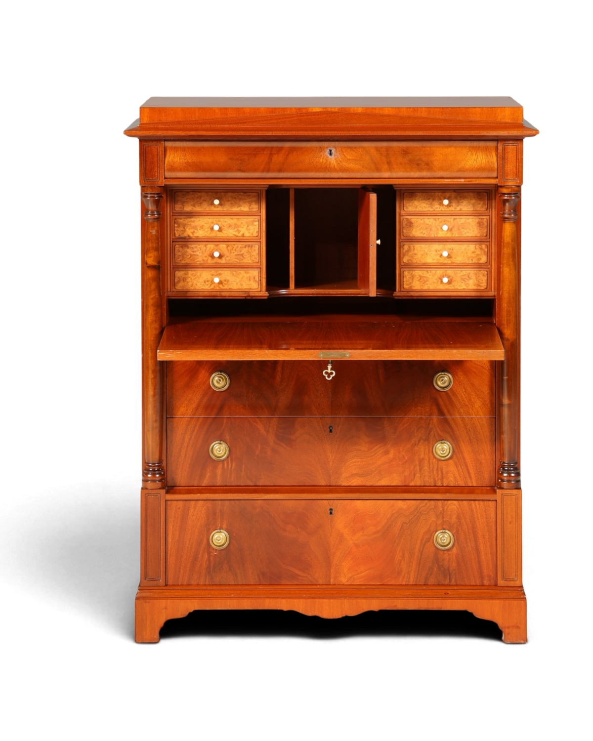 Wunderschöner Original Biedermeier Sekretär um 1860 Englisch Kommode Antik Bürokommode
