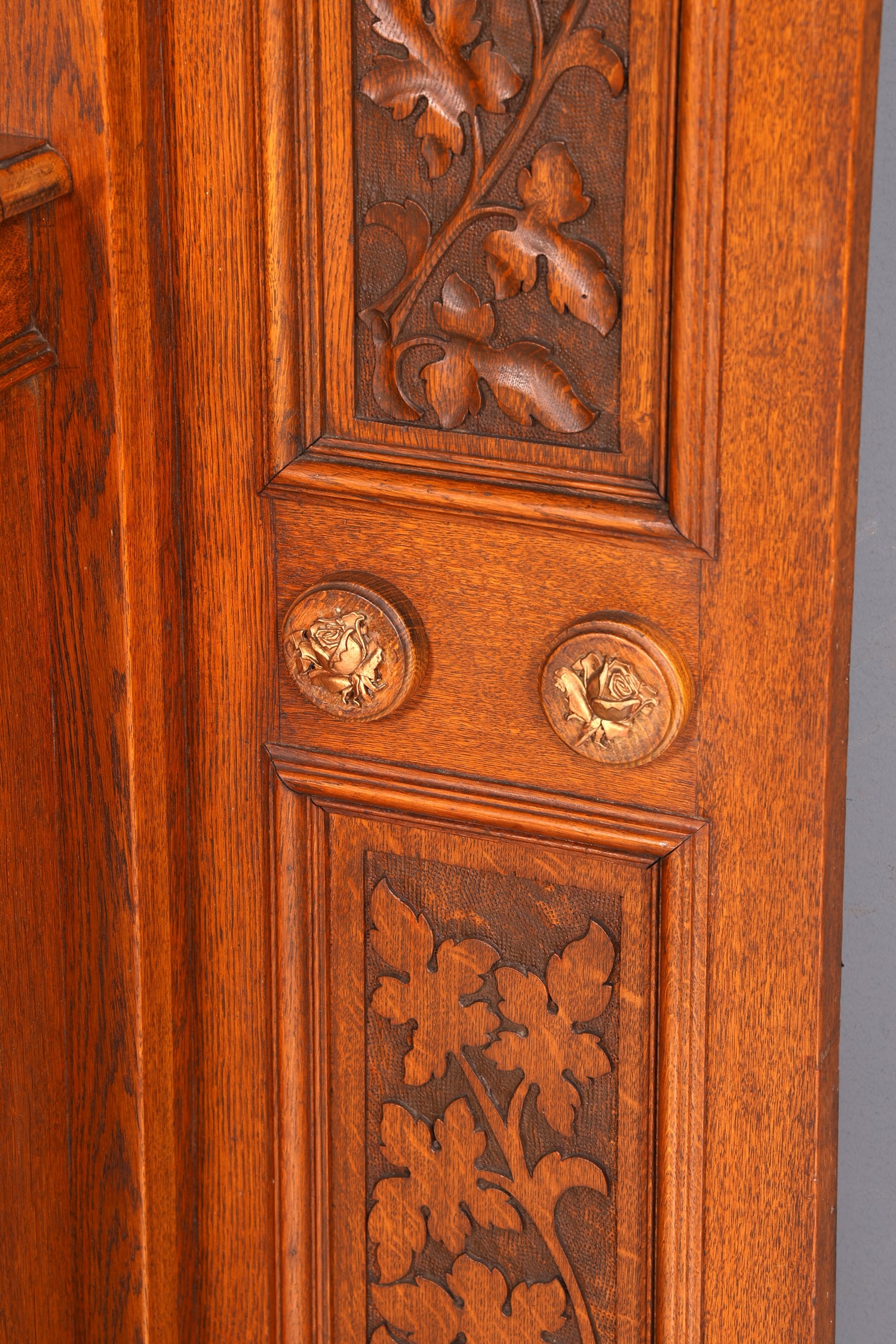 Traumhafte Jugendstil Garderobe Flurgarderobe Eiche Antik Kleiderwand mit Spiegel Dielenmöbel Wandgarderobe