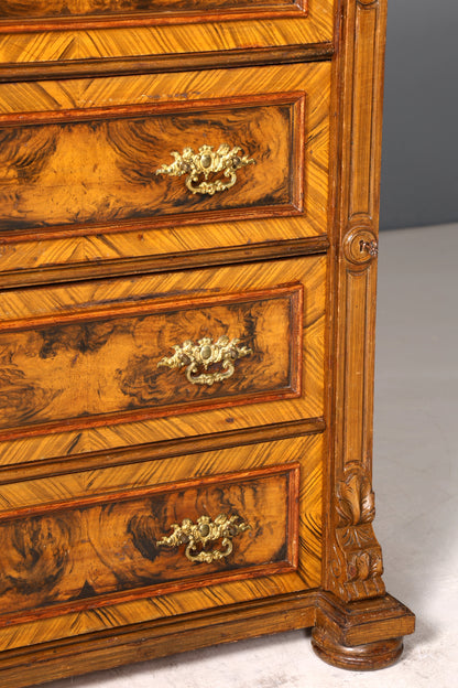 Traumhaftes Gründerzeit Vertiko Jugendstil Schrank Antik Highboard Kommode Schubladenkommode