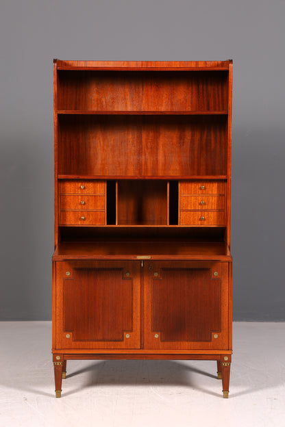 Wunderschöner Sekretär im Gustavianischen Stil Regal Bücherregal Schrank Highboard Vintage Echt Holz Antik
