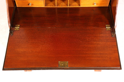 Stilvoller Englischer Sekretär Büro Aufsatzsekretär Antik 60S Vitrinen Schrank UK