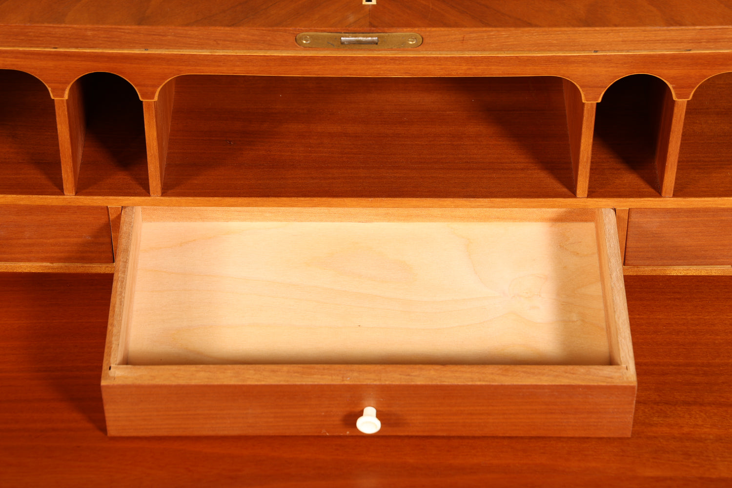 Traumhafter Mid Century Rollladen Sekretär echt Holz Büro Schrank Vintage Schreibkommode