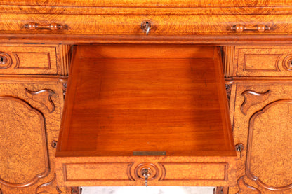 Beeindruckender Louis Philippe Sekretär Antik Rollladen Sekretär Schreibtisch Nussbaum Aufsatzsekretär
