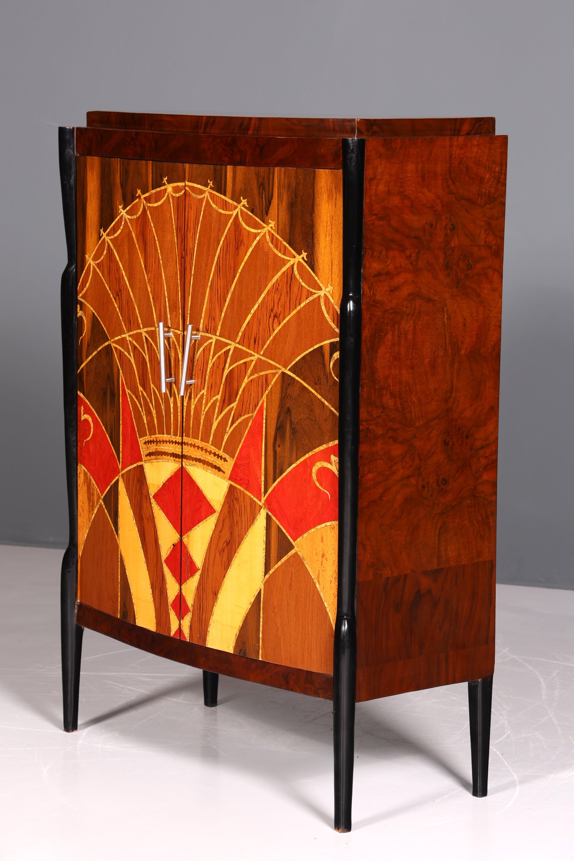 Beautiful Art Deco style highboard cabinet chest of drawers Vertiko Sun Cabinet