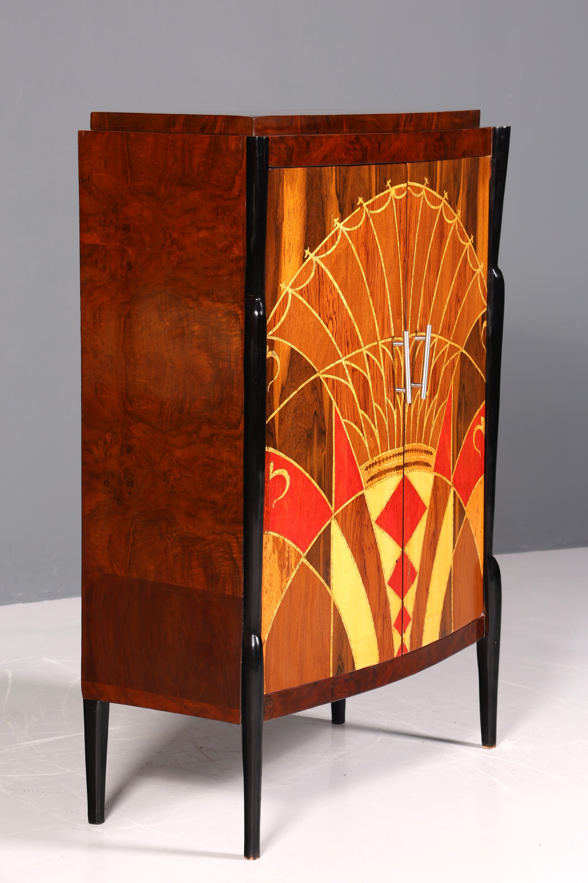 Beautiful Art Deco style highboard cabinet chest of drawers Vertiko Sun Cabinet