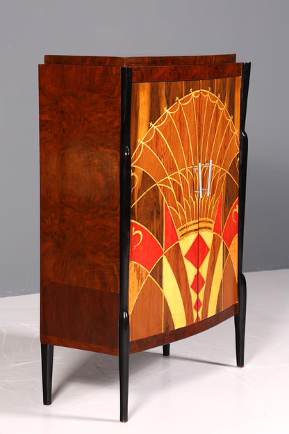 Beautiful Art Deco style highboard cabinet chest of drawers Vertiko Sun Cabinet