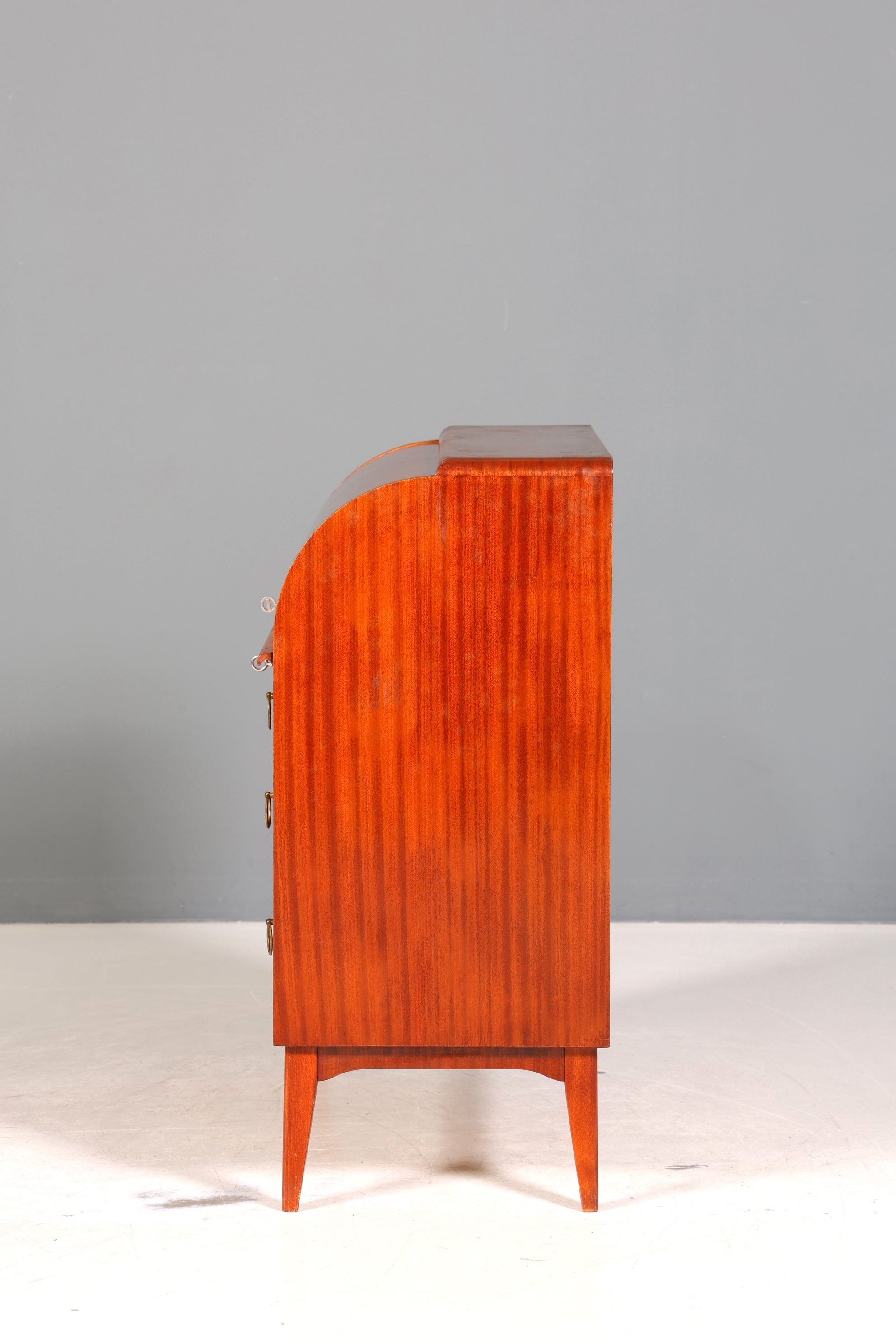 Traumhafter Mid Century Rollladen Sekretär echt Holz Büro Schrank Vintage Schreibkommode