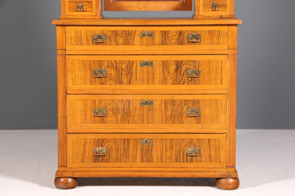 F872 Finish Traumhafte Jugendstil Kommode Antik Sideboard mit Spiegel Flurkommode Frisierkommode