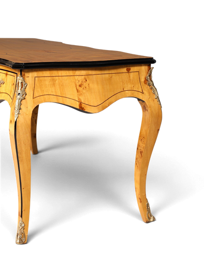 Eleganter Schreibtisch im Biedermeier Stil Bürotisch Birke Office Desk