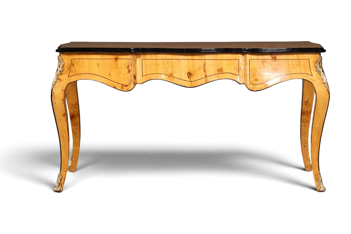 Eleganter Schreibtisch im Biedermeier Stil Bürotisch Birke Office Desk