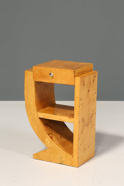 2x Wunderschöne Art Deco Stil Beistelltische Birke Ablagetisch Set Nachttische Kommode