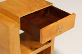 2x Wunderschöne Art Deco Stil Beistelltische Birke Ablagetisch Set Nachttische Kommode