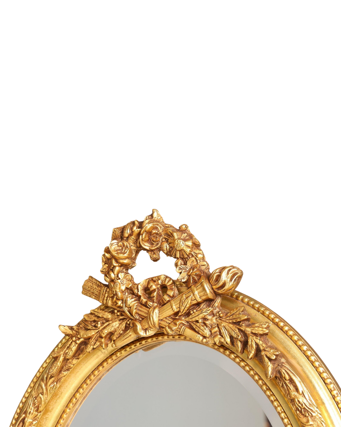 Stilvoller Ovaler Prunk Barock Stil Wandspiegel Ornamenten Gold Spiegel Flurspiegel