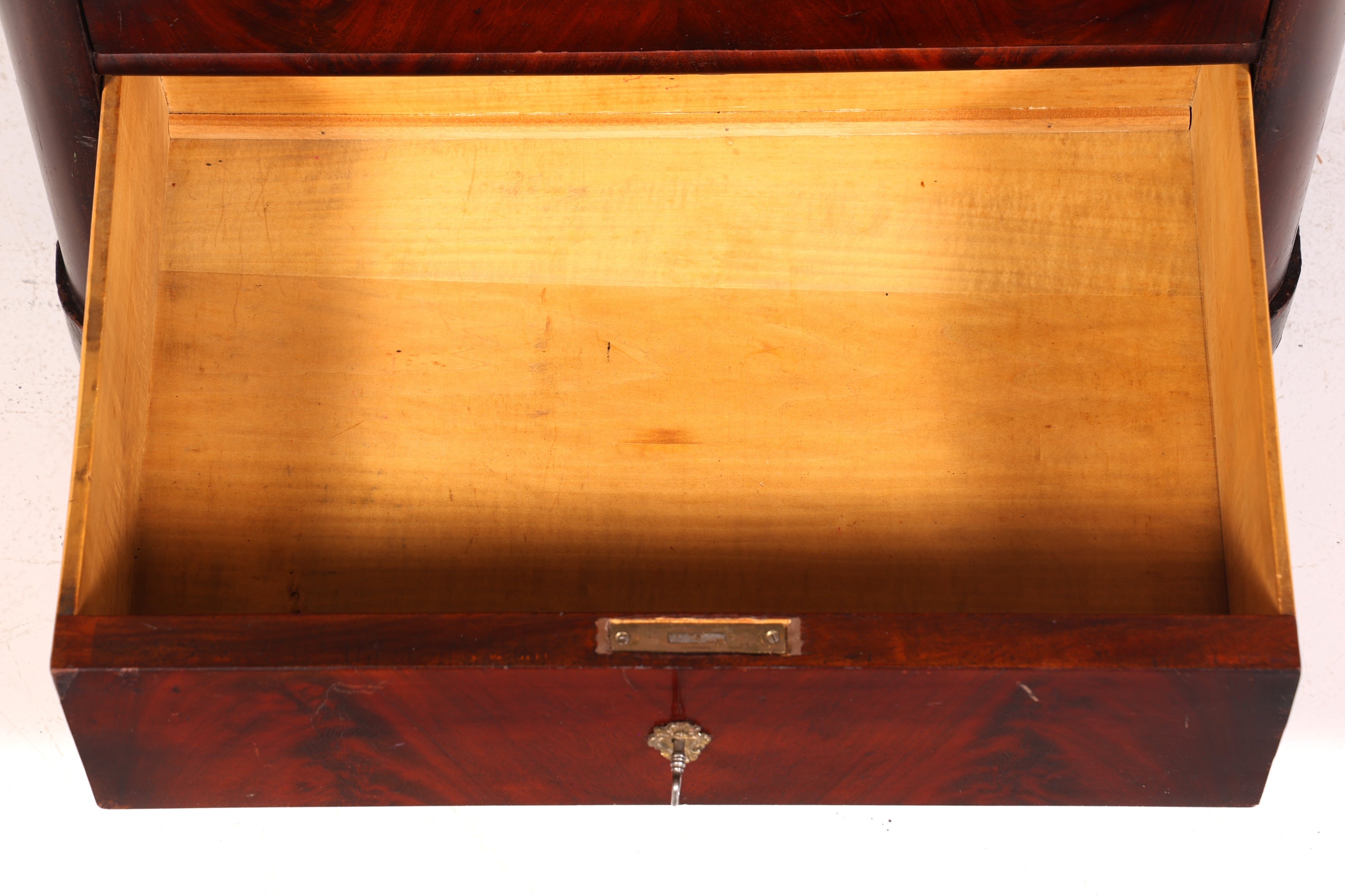 Beau chiffonnier Louis Philippe vers 1880, cabinet vertiko Gründerzeit (fin XIXème siècle), Semainier