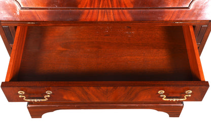 Magnifique secrétaire anglais, vitrine ancienne en acajou des années 1960, Royaume-Uni