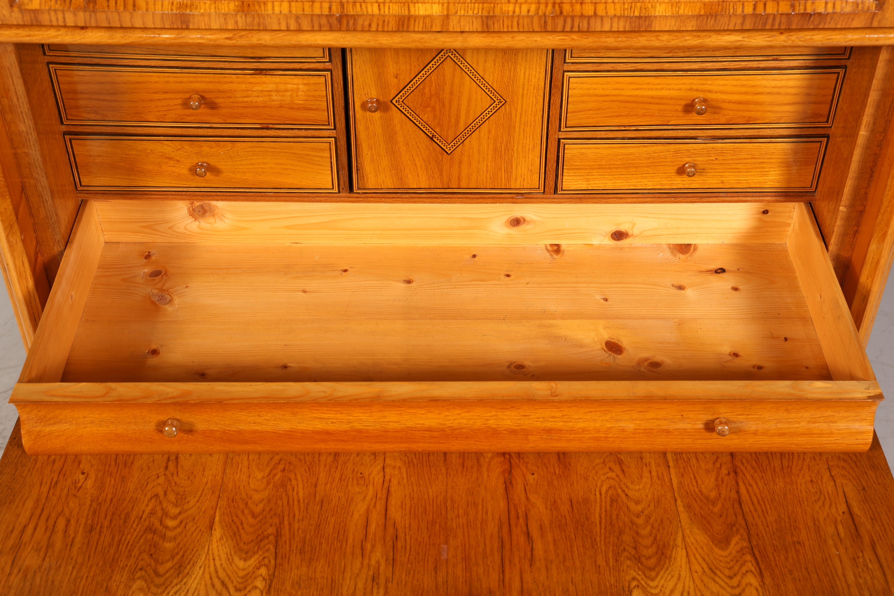 E893 Finish Stilvoller Biedermeier Sekretär Louis Philippe Vertiko Antik Kommode Schreibkommode Office Desk