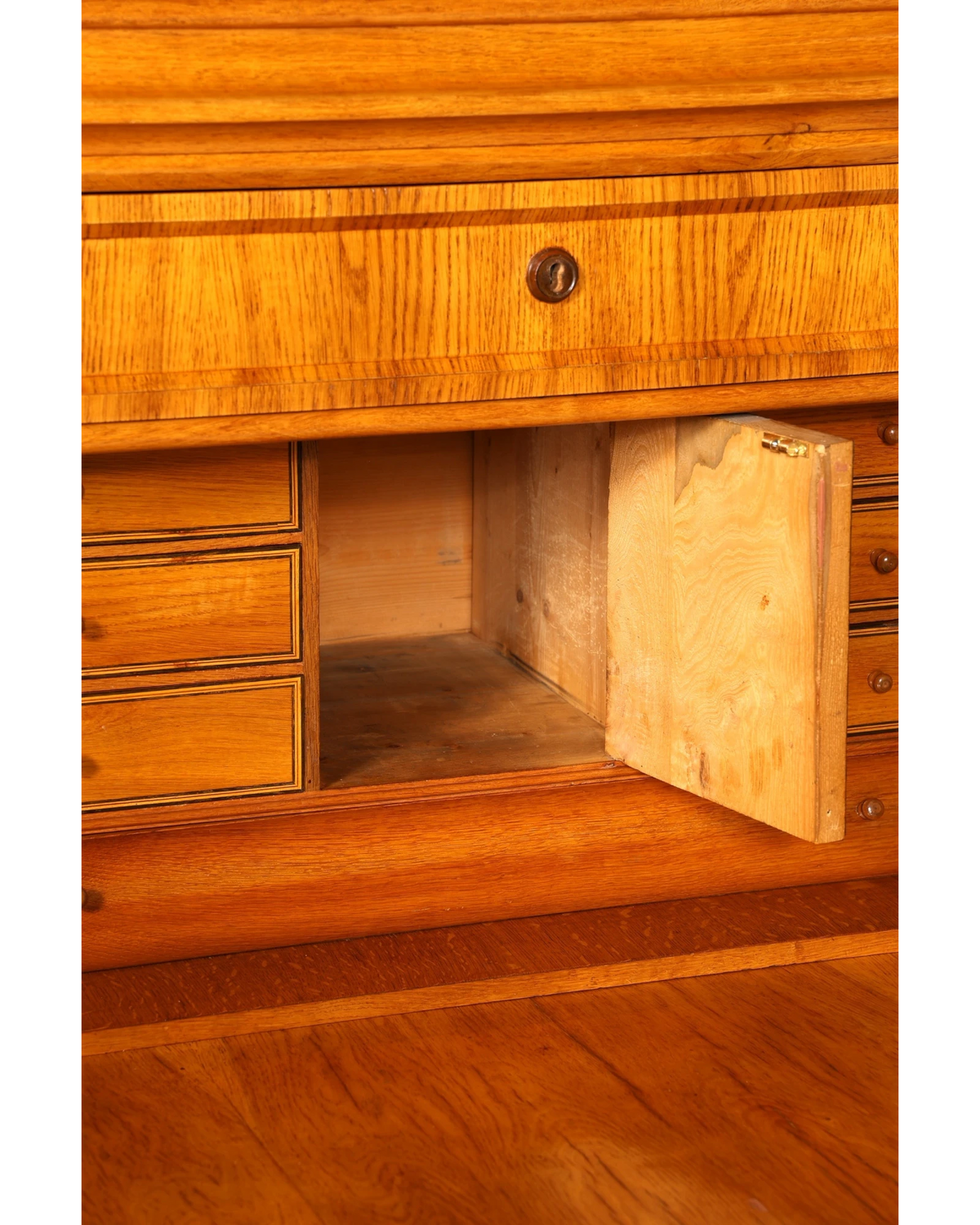 E893 Finish Stilvoller Biedermeier Sekretär Louis Philippe Vertiko Antik Kommode Schreibkommode Office Desk