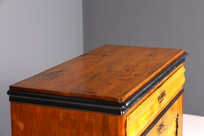 Secrétaire onirique Louis Philippe vers 1880, meuble ancien Gründerzeit, chiffonnier