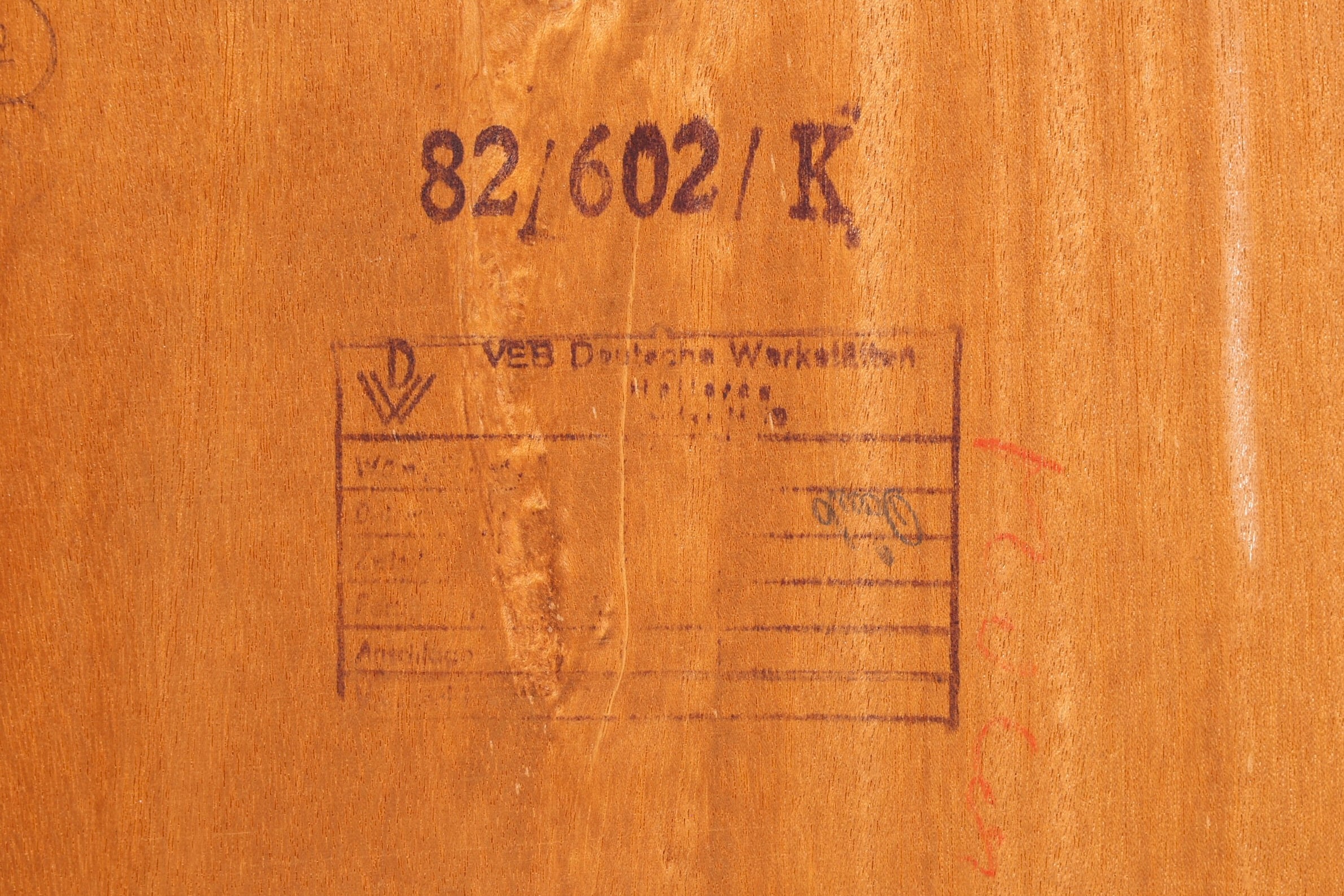 Original Hellerau Franz Ehrlich 602 Sideboard Mid Century TV Schrank VEB