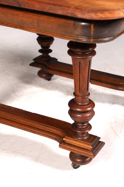 E904 Finish Traumhafter Gründerzeit Tisch ausziehbarer Esstisch Nussbaum Antik Küchentisch