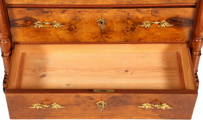 E910 Finish Wunderschöne Gründerzeit Kommode Louis Philippe Nussbaum Schubladen Kommode Sideboard um 1880