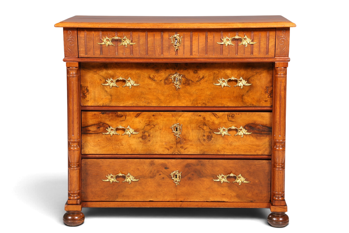 E910 Finish Wunderschöne Gründerzeit Kommode Louis Philippe Nussbaum Schubladen Kommode Sideboard um 1880