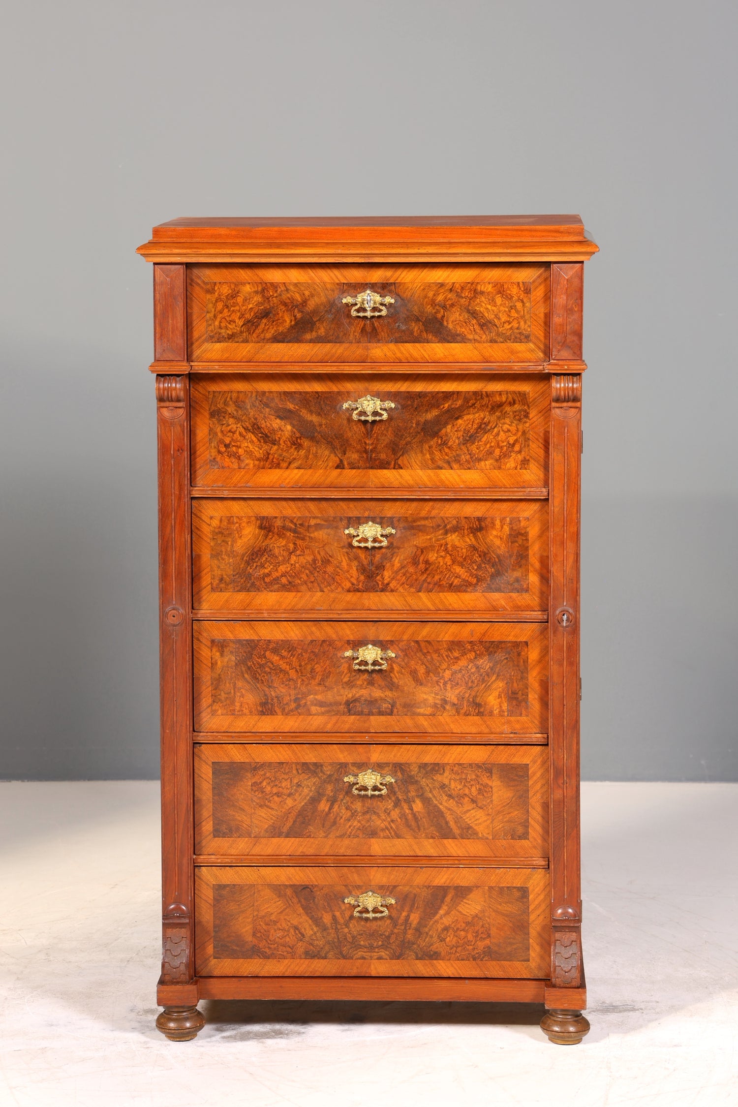 E911 Finish cm Wunderschönes Gründerzeit Vertiko Louis Philippe Kommode um 1880 Schubladenkommode