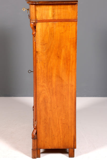 Meuble onirique Louis Philippe vers 1880, style Gründerzeit, meuble haut Vertiko