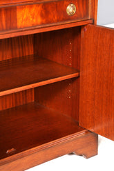 E913 Finish cm Stilvoller Englischer Sekretär Original Heldense Büro Aufsatzsekretär Eibe Antik 60S Vitrinen Schrank UK