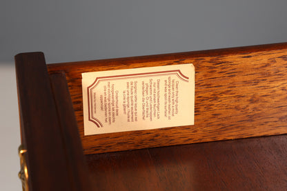 E913 Finish cm Stilvoller Englischer Sekretär Original Heldense Büro Aufsatzsekretär Eibe Antik 60S Vitrinen Schrank UK