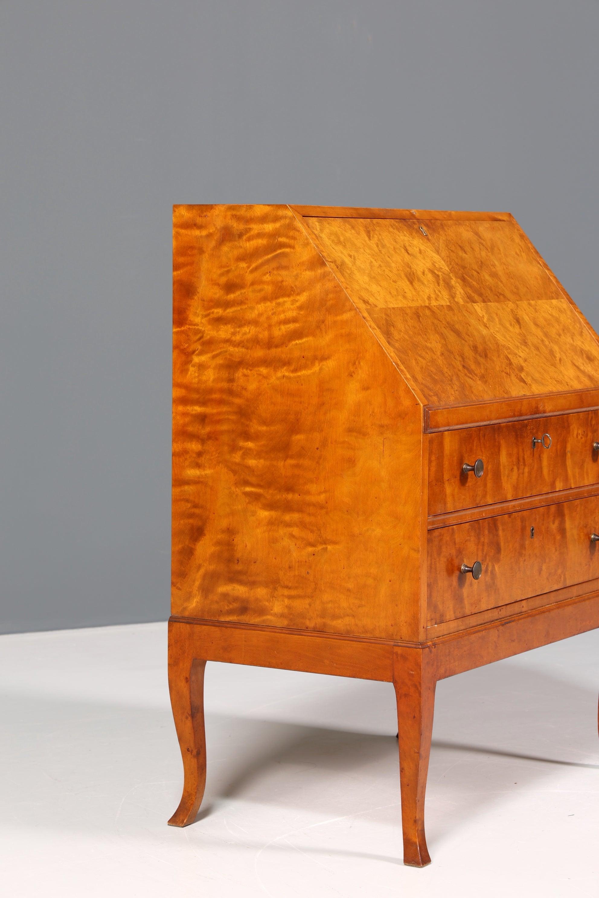 Stilvoller Schwedischer Sekretär um 1930 echt Holz Büro Kommode Schreibkommode