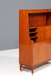 Schlichter Mid Century Schrank Sekretär Bücherregal Retro Highboard Vintage Regal 60s