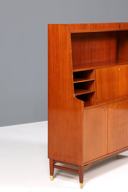 Schlichter Mid Century Schrank Sekretär Bücherregal Retro Highboard Vintage Regal 60s