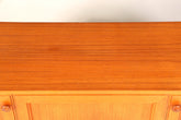 Schlichtes Mid Century Sideboard Vintage TV Kommode 60s Schrank Retro Teak Holz Longboard