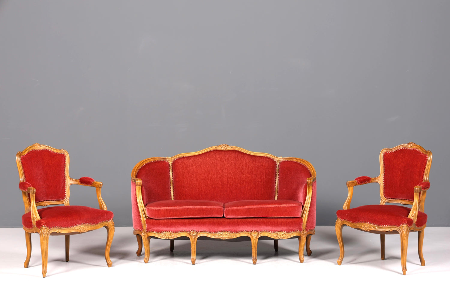 Magnifique fauteuil Chippendale, chaise secrétaire de style Chippendale, fauteuil en velours, 2 sur 2