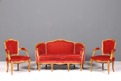 Magnifique fauteuil Chippendale, chaise secrétaire de style Chippendale, fauteuil en velours, 2 sur 2