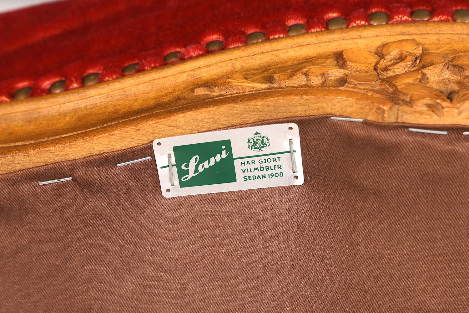 Magnifique fauteuil Chippendale, chaise secrétaire de style Chippendale, fauteuil en velours, 1 sur 2