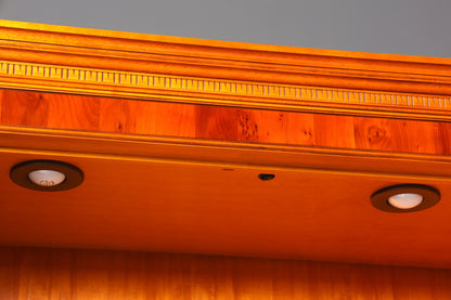 F947 Finish cm Wunderschöne Original Heldense Vitrine Englische Eibe Bücherschrank Buffet Antik Stil Glasvitrine