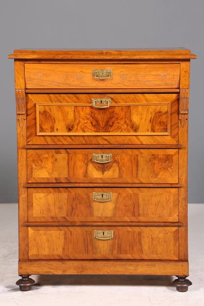 Wunderschöne Gründerzeit Kommode Jugendstil Vertiko Schubladenkommode Antik Chiffoniere Wäschekommode