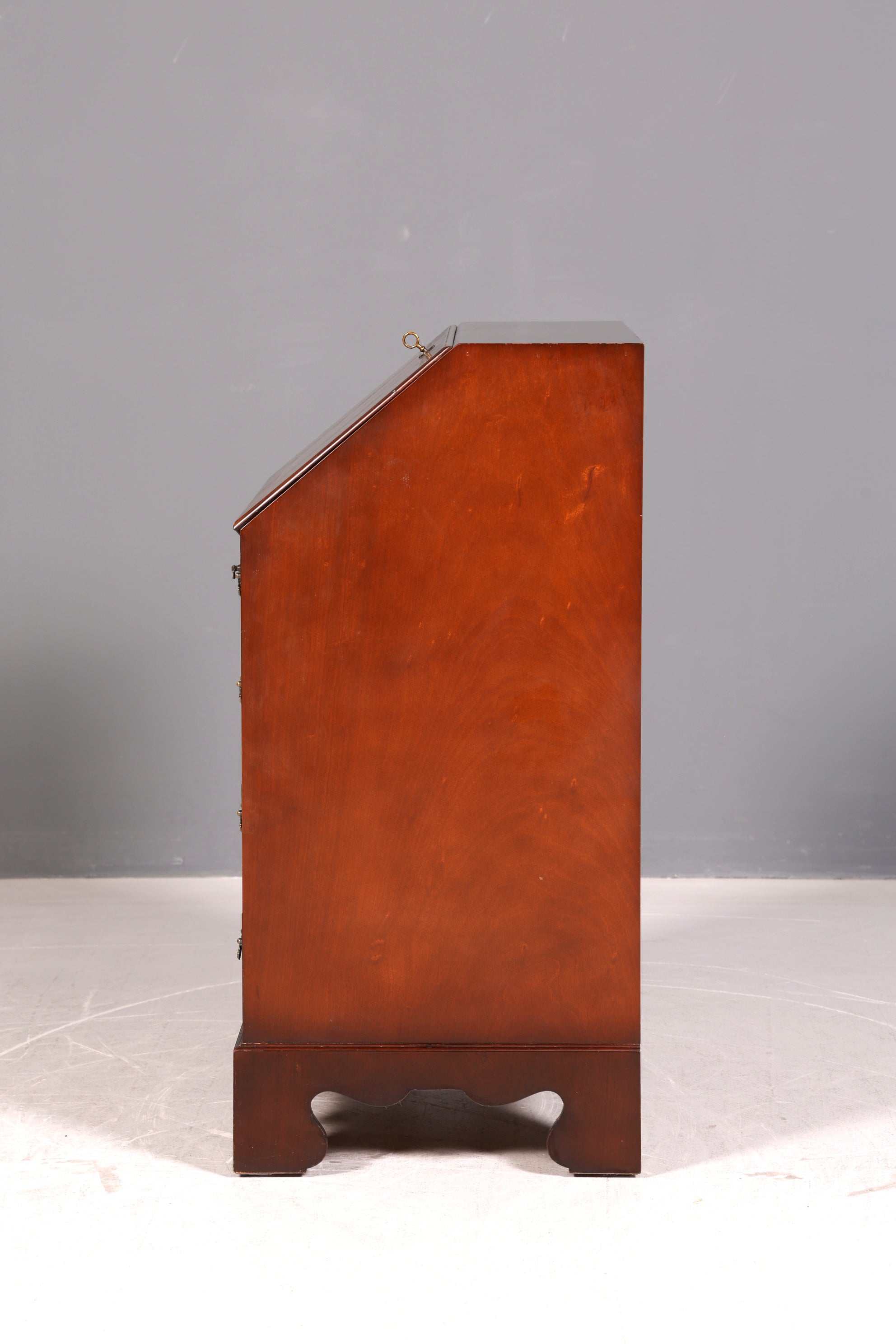 Wunderschöner Englischer Sekretär Mahagoni Schreibkommode Echt Lederauflage Schreibtisch Kommode Vintage