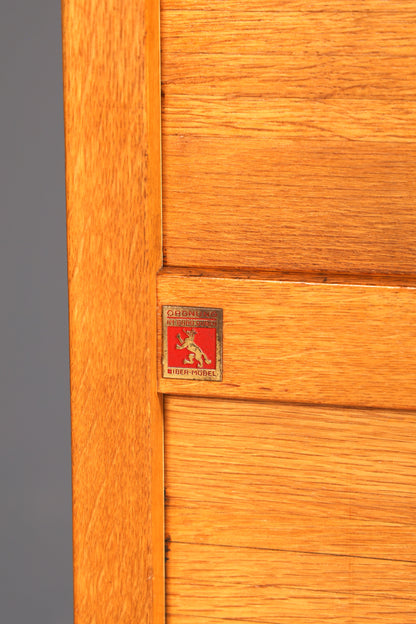 Stilvoller Mid Century Rollladenschrank Bauhaus Apothekerschrank Art Deco Büro Aktenschrank