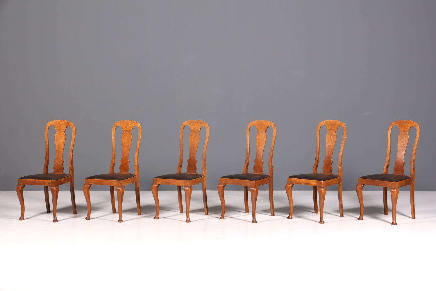 Lot de 6 magnifiques chaises Art Nouveau (vers 1910), chaises de cuisine Chippendale, chaises de salle à manger.