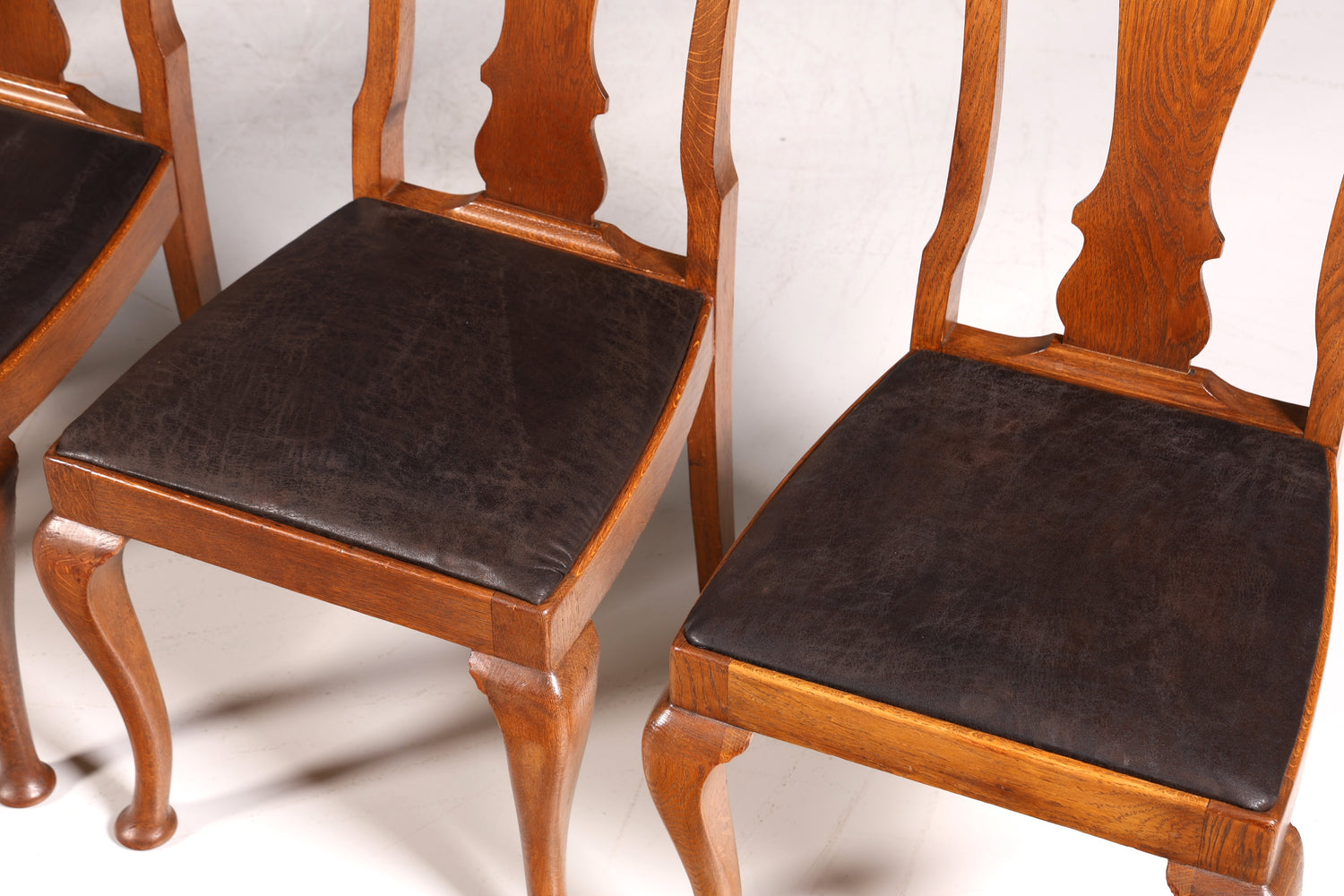 Lot de 6 magnifiques chaises Art Nouveau (vers 1910), chaises de cuisine Chippendale, chaises de salle à manger.