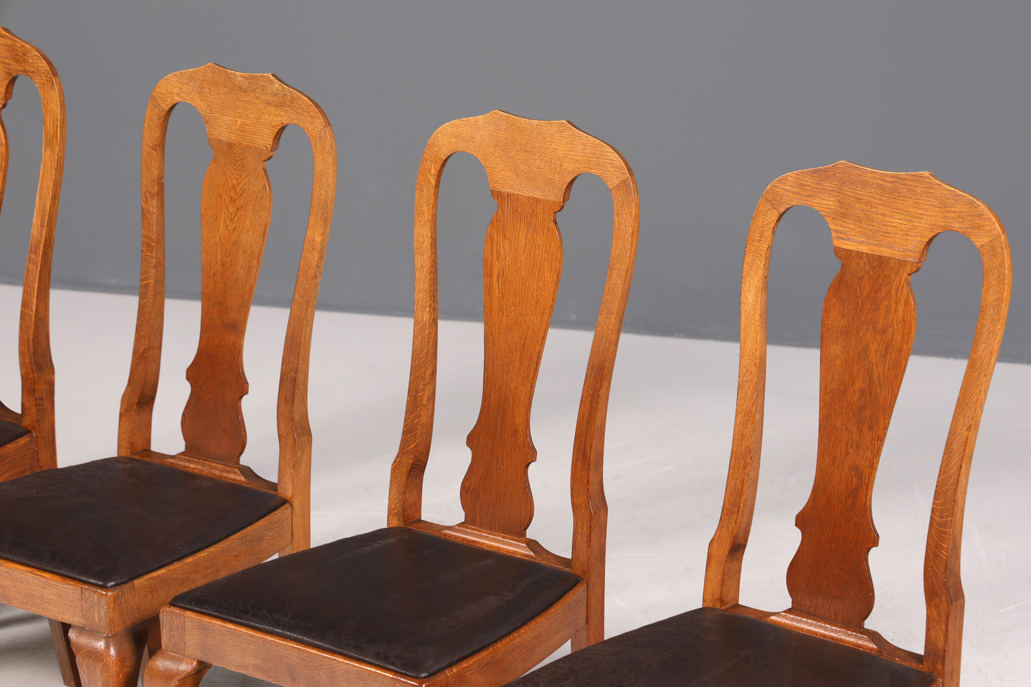 Lot de 6 magnifiques chaises Art Nouveau (vers 1910), chaises de cuisine Chippendale, chaises de salle à manger.