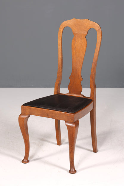 Lot de 6 magnifiques chaises Art Nouveau (vers 1910), chaises de cuisine Chippendale, chaises de salle à manger.