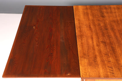 Magnifique table de salle à manger Art Nouveau vers 1910, extensible, en bois massif, table de cuisine ancienne de style Chippendale