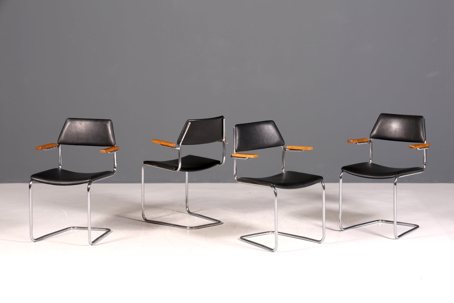 F957 Finish cm 4x Schlichte Mid Century Stühle Retro Stuhlset Danish Design Küchenstühle Esszimmer Stühle