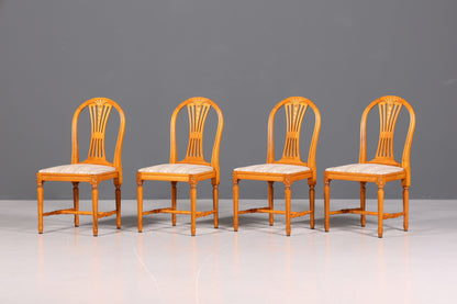 Ensemble de 4 chaises de style gustavien, chaises de cuisine anglaises, chaises de salle à manger de style antique