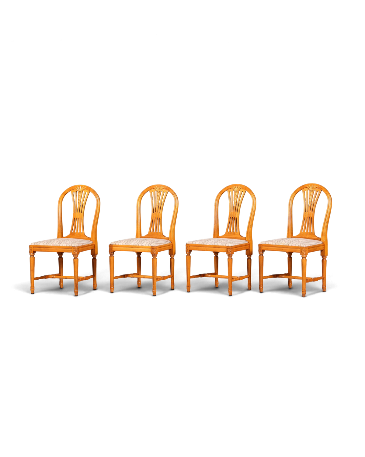 4x Traumhafte Stühle im Gustavianischem Stil Englisch Küchenstühle Antik Stil Esszimmer Stuhl Set