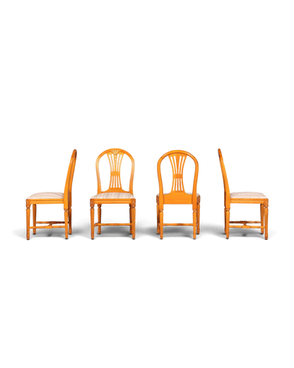 4x Traumhafte Stühle im Gustavianischem Stil Englisch Küchenstühle Antik Stil Esszimmer Stuhl Set